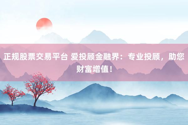 正规股票交易平台 爱投顾金融界：专业投顾，助您财富增值！