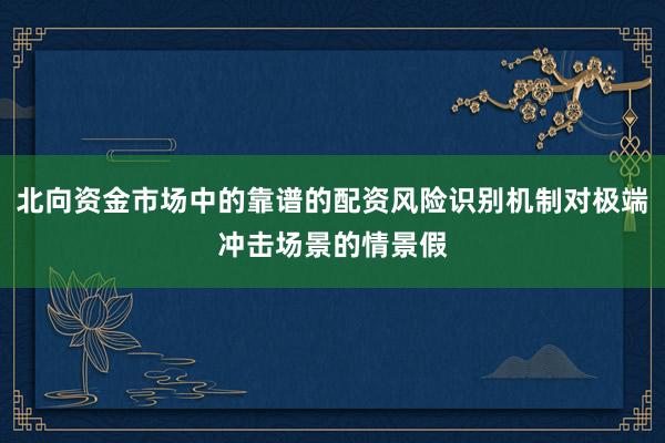 北向资金市场中的靠谱的配资风险识别机制对极端冲击场景的情景假